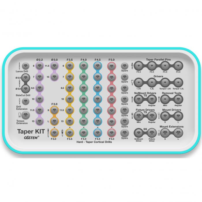 Osstem Hiossen Taper-Chirurgieset mit Drehmomentschlüssel (Verwendung für TSⅢ/Ⅳ SSⅢ USⅢ/Ⅳ)