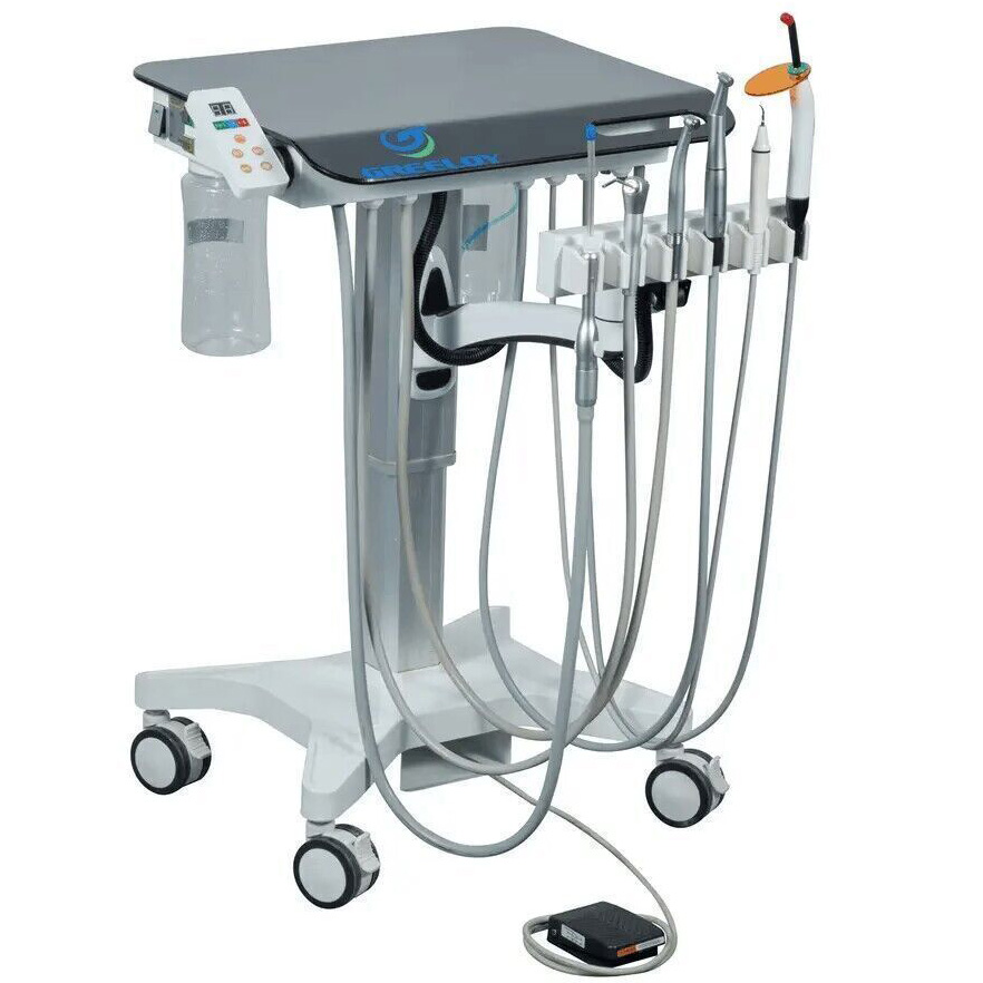 Greeloy GU-P302S Dentaler Belhandlungscart Zahnarztcart Dentalcart (mit Mikromotor Zahnmedizin)