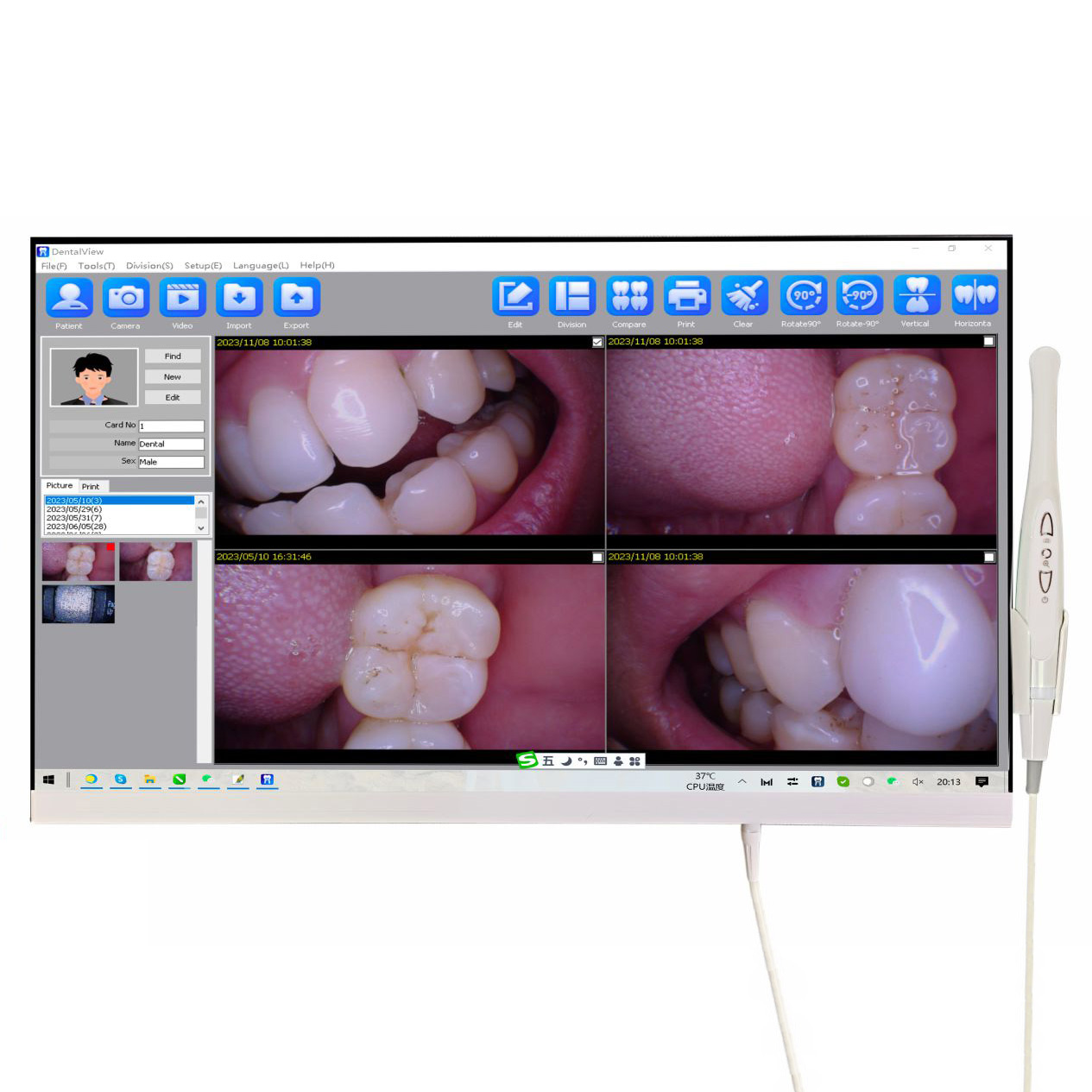 Magenta YF-2400P 24 Zoll Touchscreen Monitor Intraorale Kamera (mit WIFI-Übertragungs)