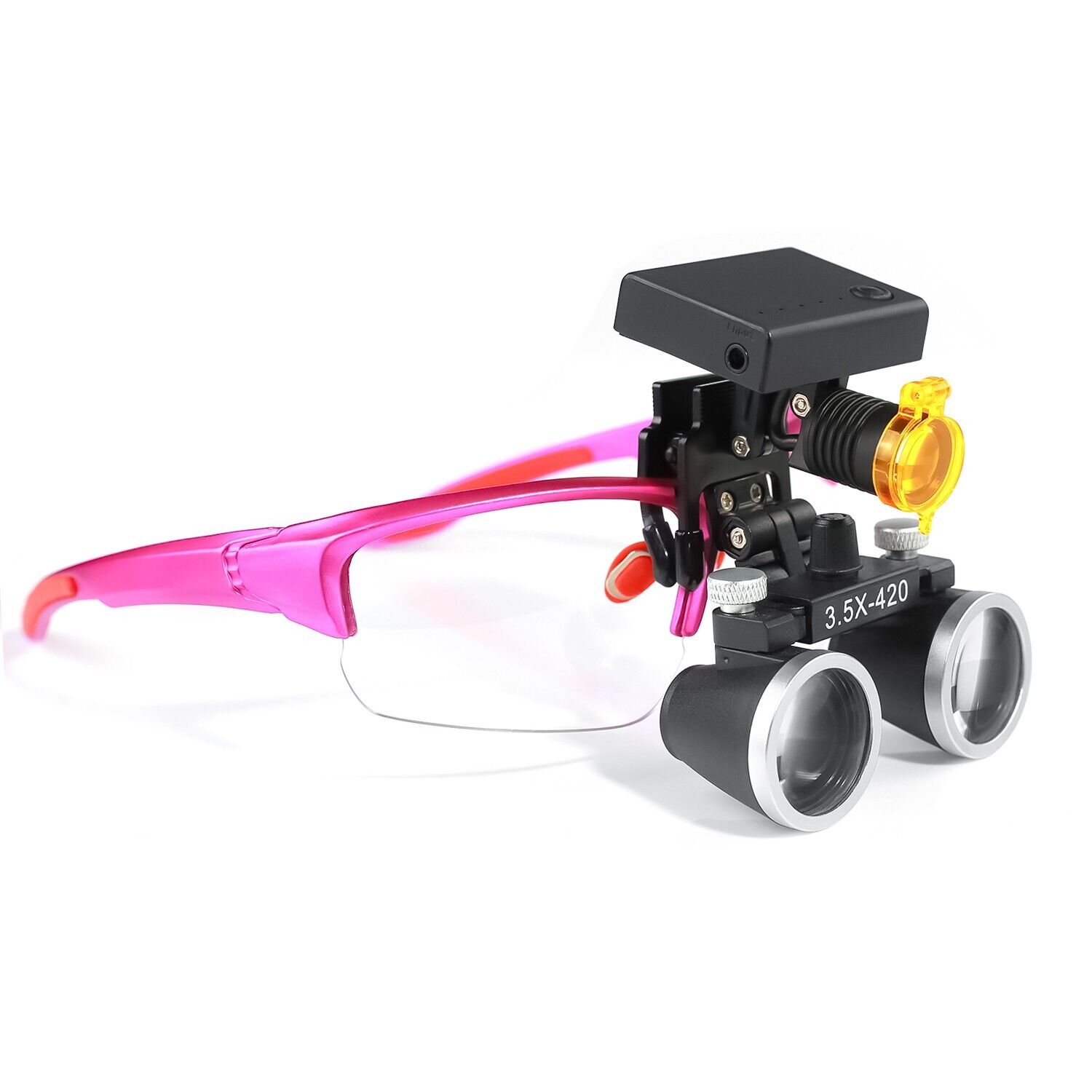 YUYO DY-117 Zahnarzt Lupenbrille mit Licht (3,5-Fache Lupenbrille + DY-010 3W LED Lupenbrille Licht)