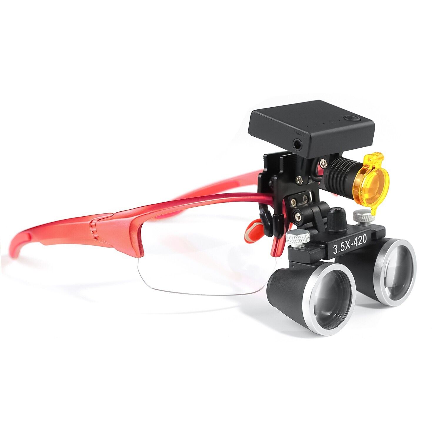 YUYO DY-117 Zahnarzt Lupenbrille mit Licht (3,5-Fache Lupenbrille + DY-010 3W LED Lupenbrille Licht)