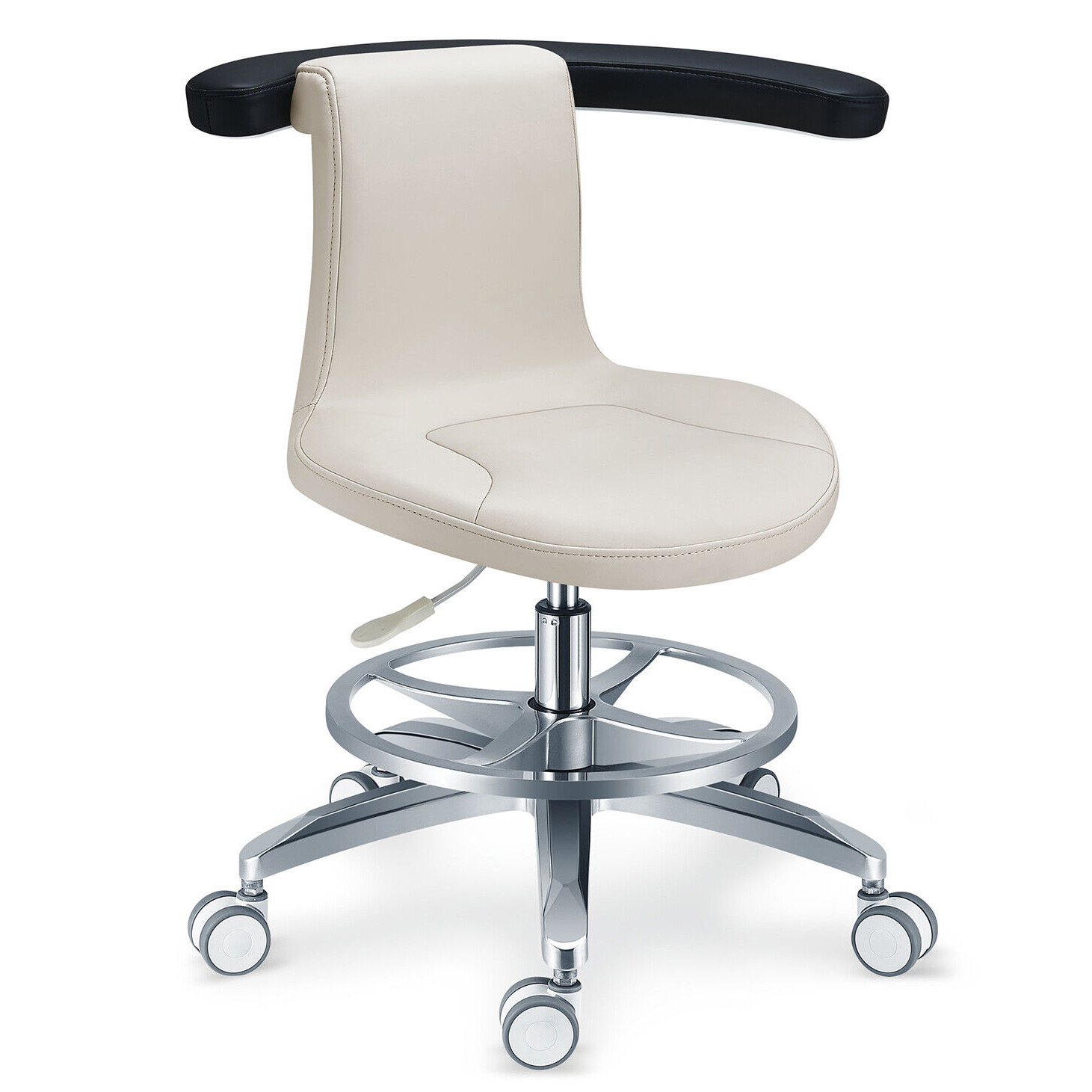 TYTC PLST-061 Dentalhygienikerhocker Krankenschwesterstuhl mit Armlehne + Fußring