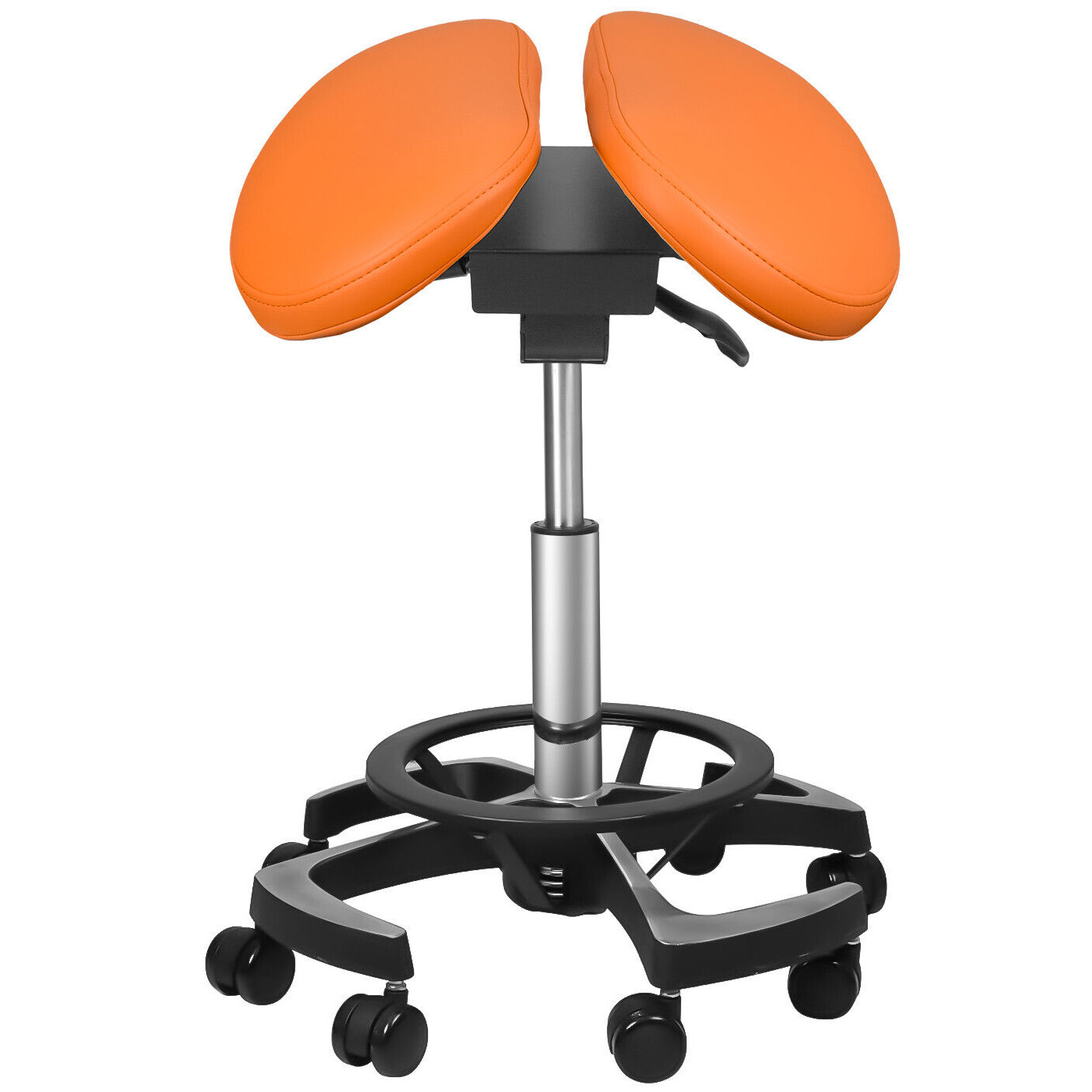 TYTC 096-2 Dental Sattelstühle Ergonomischer Doppelklappen-Sattelstühle mit Fußsteuerung (9 Farben)