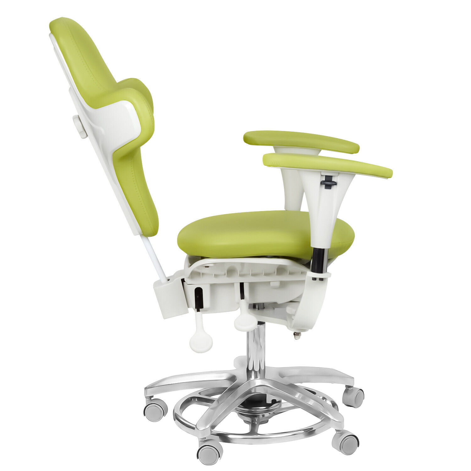 QIYUAN QY-MDS-E3 Dentalmikroskop-Bedienerhocker Ergonomischer Zahnarzt Hocker Dynamischer Sitz aus PU-Leder