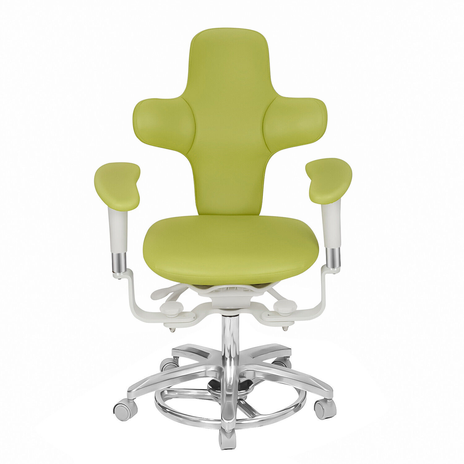 QIYUAN QY-MDS-E3 Dentalmikroskop-Bedienerhocker Ergonomischer Zahnarzt Hocker Dynamischer Sitz aus PU-Leder