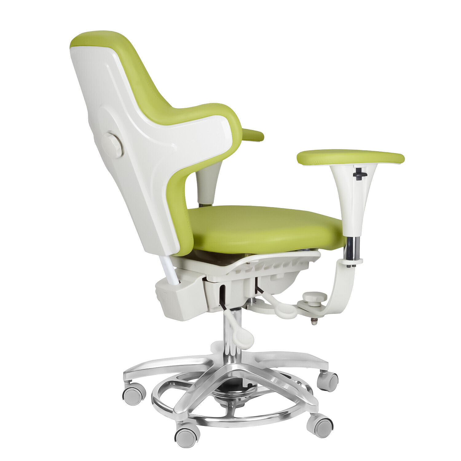 QIYUAN QY-MDS-E3 Dentalmikroskop-Bedienerhocker Ergonomischer Zahnarzt Hocker Dynamischer Sitz aus PU-Leder