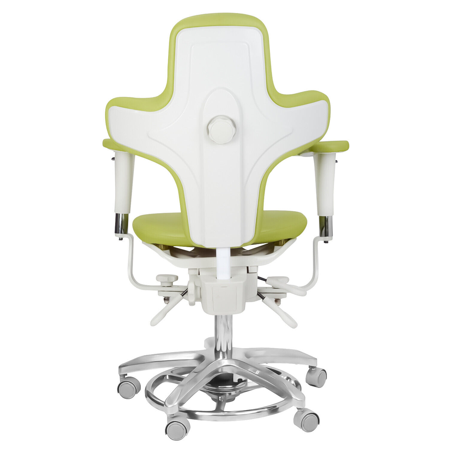 QIYUAN QY-MDS-E3 Dentalmikroskop-Bedienerhocker Ergonomischer Zahnarzt Hocker Dynamischer Sitz aus PU-Leder