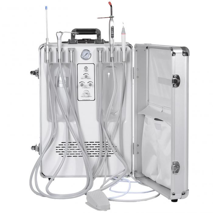 Getidy G13-B Mobile Dentaleinheit mit Luftkompressor + Polymerisationslicht und Scaler