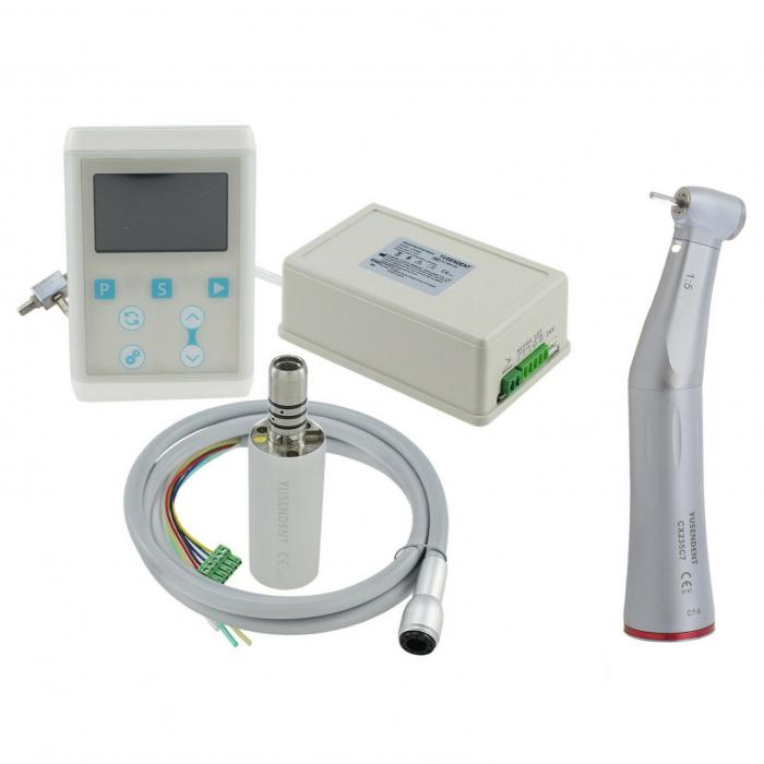 YUSENDENT C-PUMA INT+ Dental Eingebauter Elektromotor + CX235C7-5 1:5 Glasfaser Rotes Winkelstück