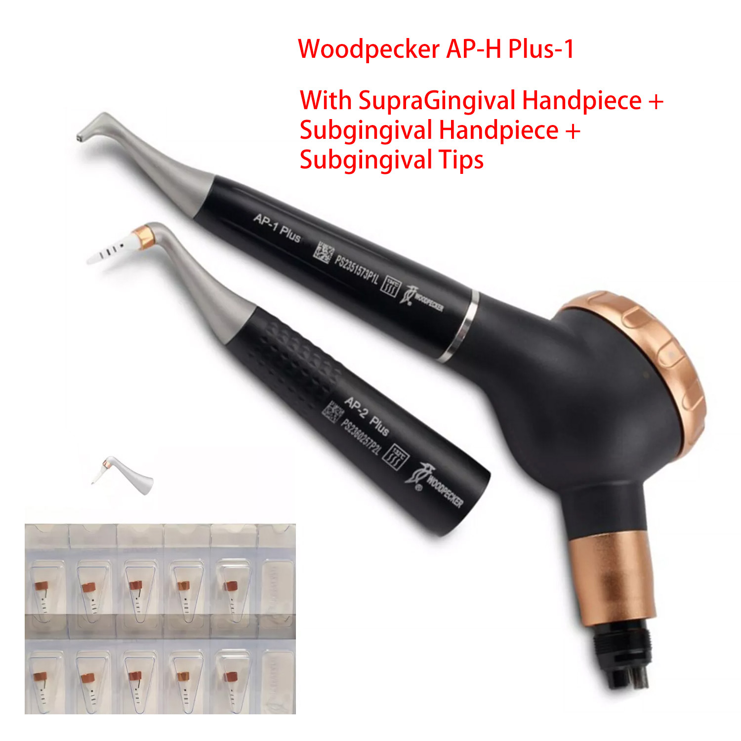 Woodpecker AP-H Plus airflow pulverstrahlgerät zahnarzt, supraGingival / subgingival Handstück 4 Loch