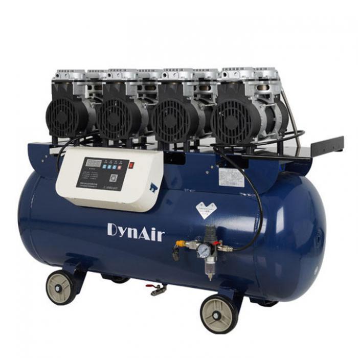 Dynamic DA807 Geräuscharmer, ölfreier, leiser digitaler dentalkompressoren 100 L luftbehälter 3KW /4 PS