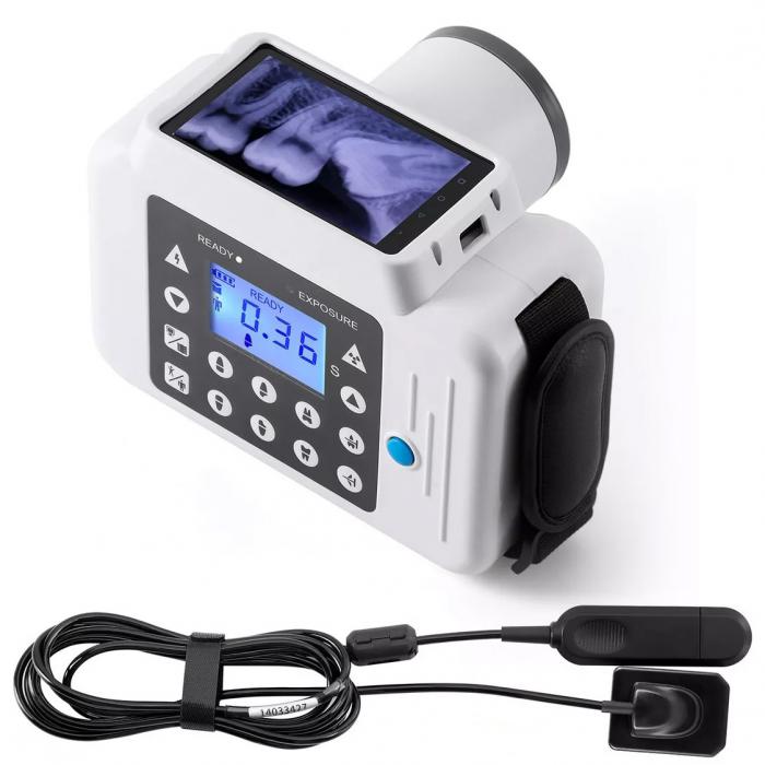 Handheld IntraoralRöntgengerät Zahnarzt Mobiles Röntgengerät + 2230 / 2635 Digitaler Röntgensensor