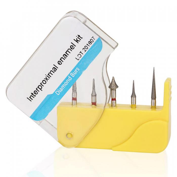 Zahnärztliches kieferorthopädisches Interproximal-Schmelz-Diamantbohrer-Set (IPR-Bohrer-Set)