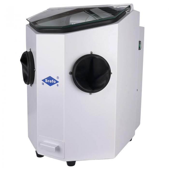Srefo R-606-1 Zahntechnik Sandstrahlgerät aus Aluminiumoxid, Feinstrahlkabine