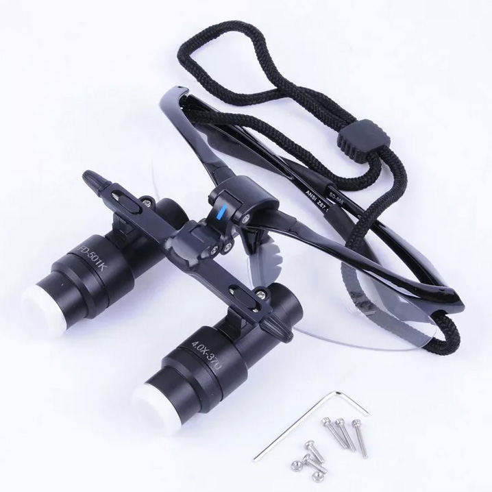 KWS FD-501K 4.0X Kepler Zahnarzt Lupenbrille, Flip-up Chirurgie Lupenbrille