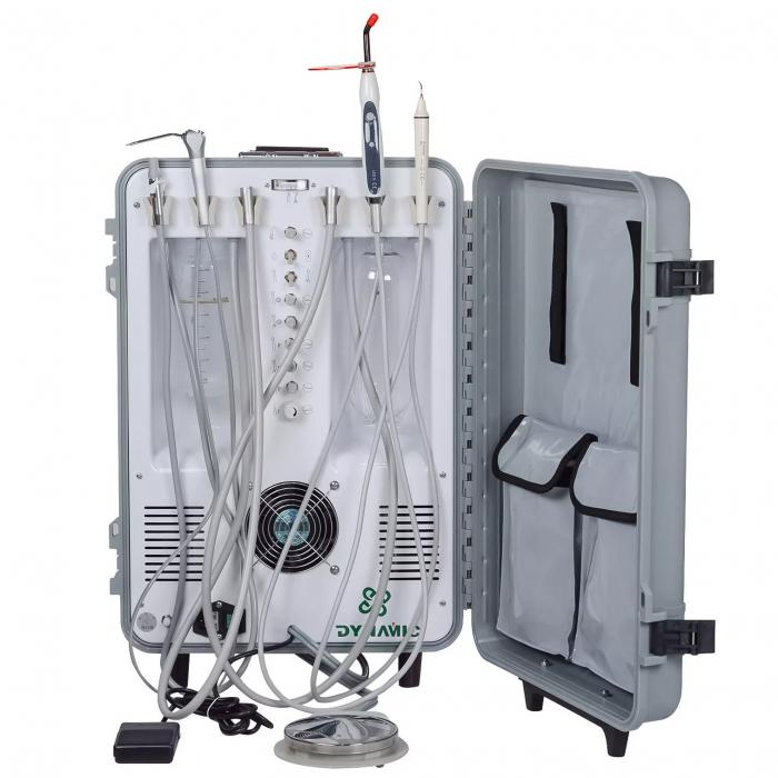 Dynamic® DU893 Mobile Dentaleinheit Mit Luftverdichter + Polymerisationslampe + Scaler