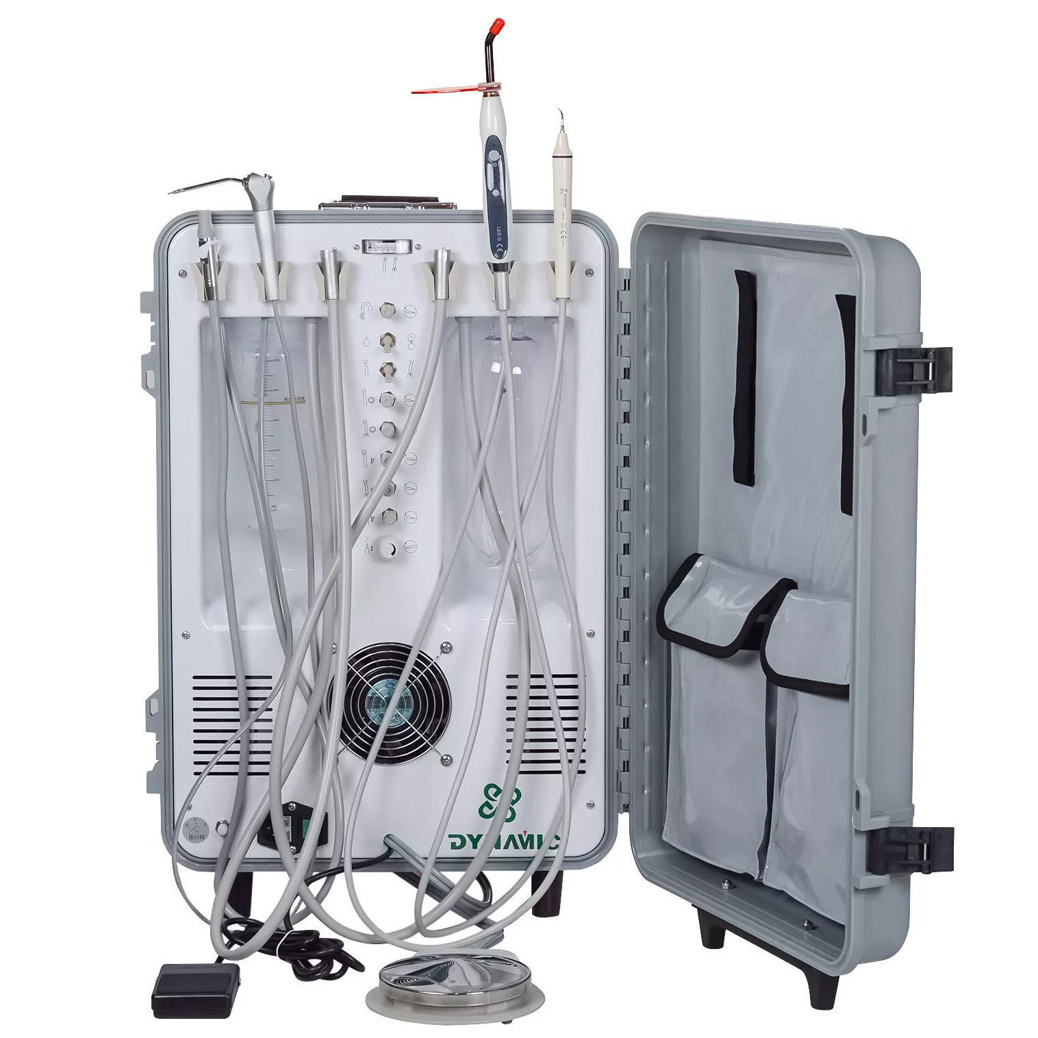 Dynamic® DU893 Mobile Dentaleinheit Mit Luftverdichter + Polymerisationslampe + Scaler