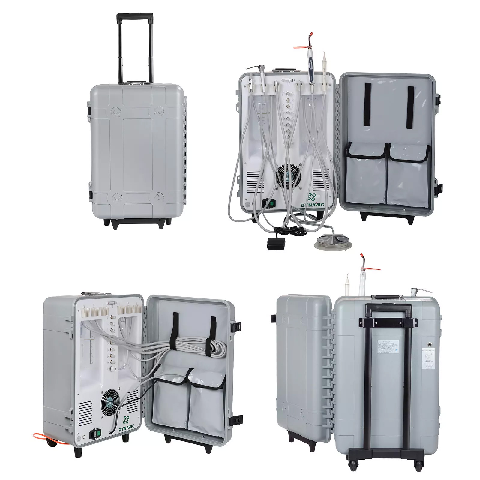 Dynamic® DU893 Mobile Dentaleinheit Mit Luftverdichter + Polymerisationslampe + Scaler