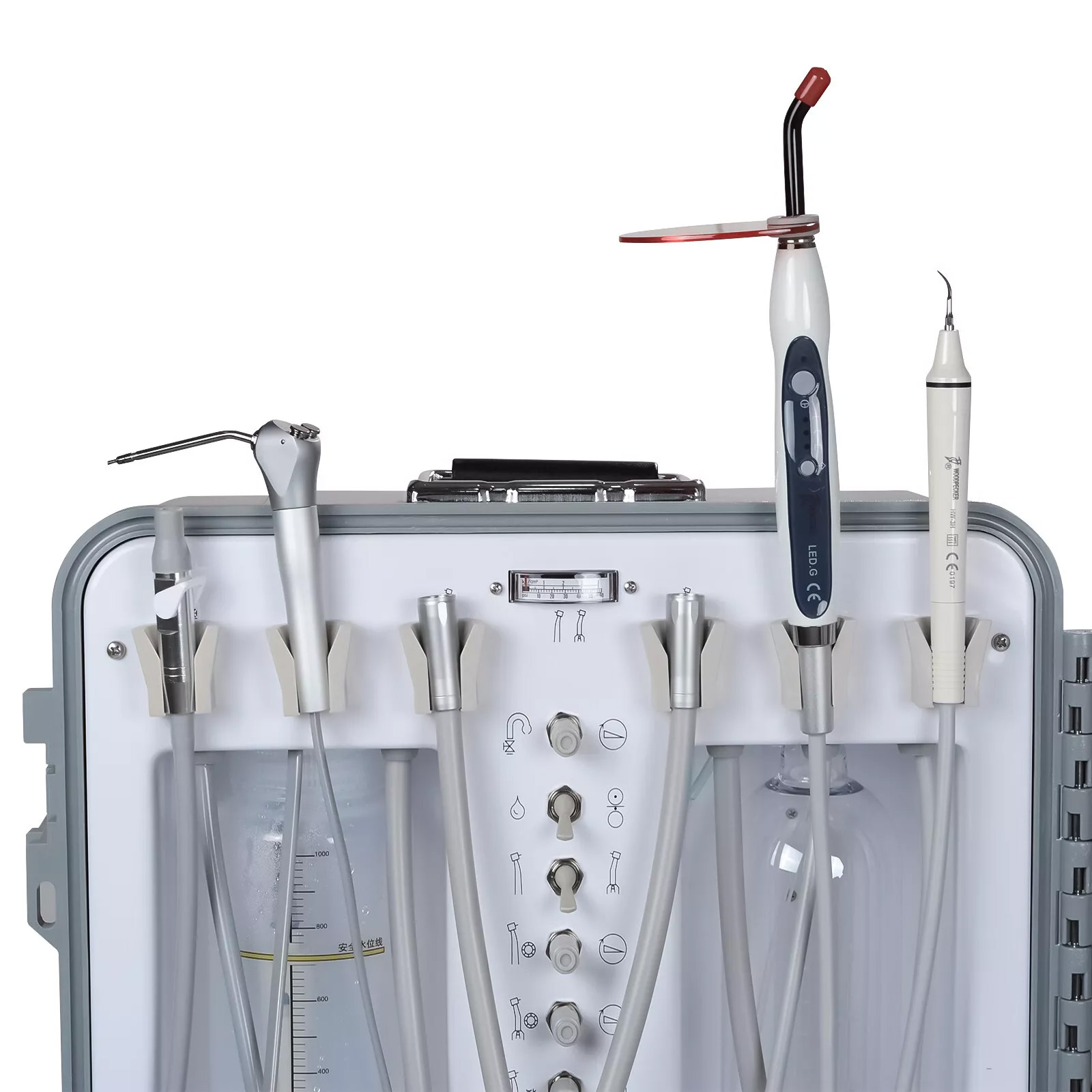 Dynamic® DU893 Mobile Dentaleinheit Mit Luftverdichter + Polymerisationslampe + Scaler