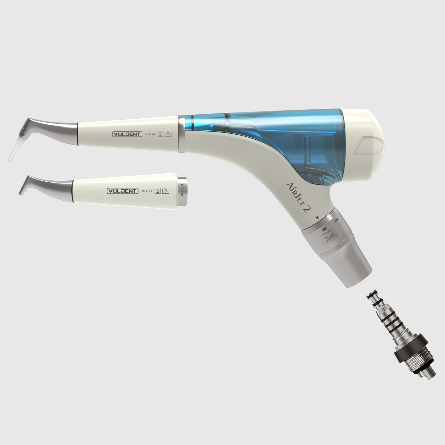 VolDent AirJet2S dentale airflow pulver (supragingival + supragingivales handstück)