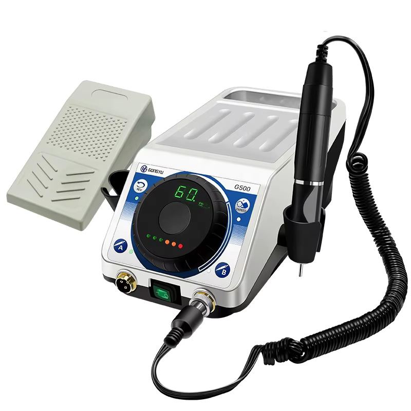 GONGYU G500 mikromotor zahntechnik mit 50.000 U/min handstück und fußpedal