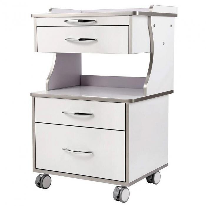 Dentech G15 dental schrankwagen, instrumentenwagen zahnarzt mit 3 schubladen