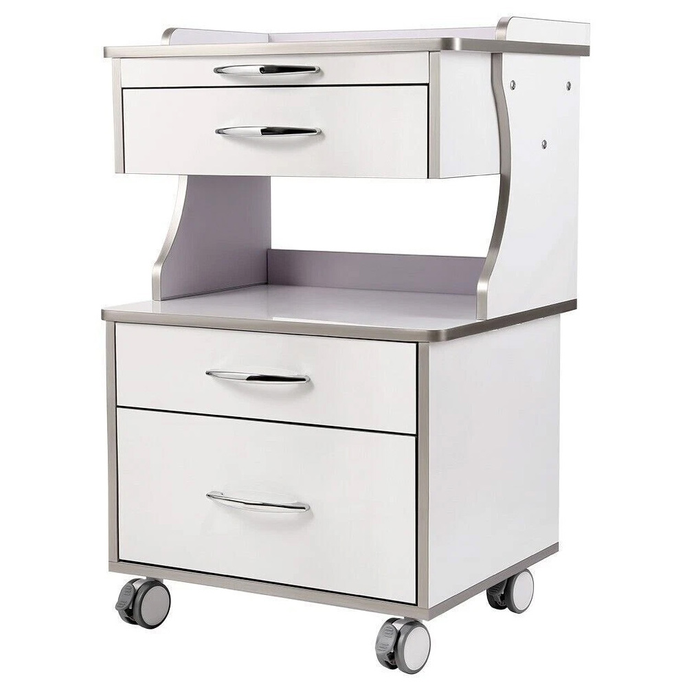 Dentech G15 dental schrankwagen, instrumentenwagen zahnarzt mit 3 schubladen