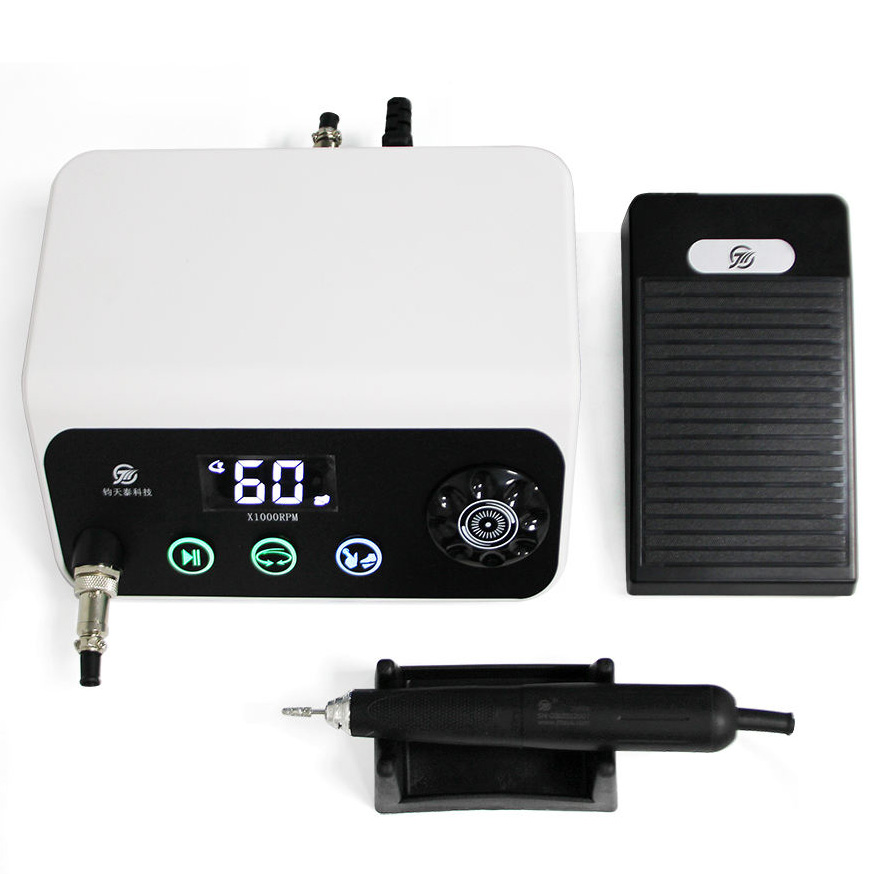 TJJ HP88 bürstenloser mikromotor zahntechnik mit 60000 U/min handstück und pedalsteuerung