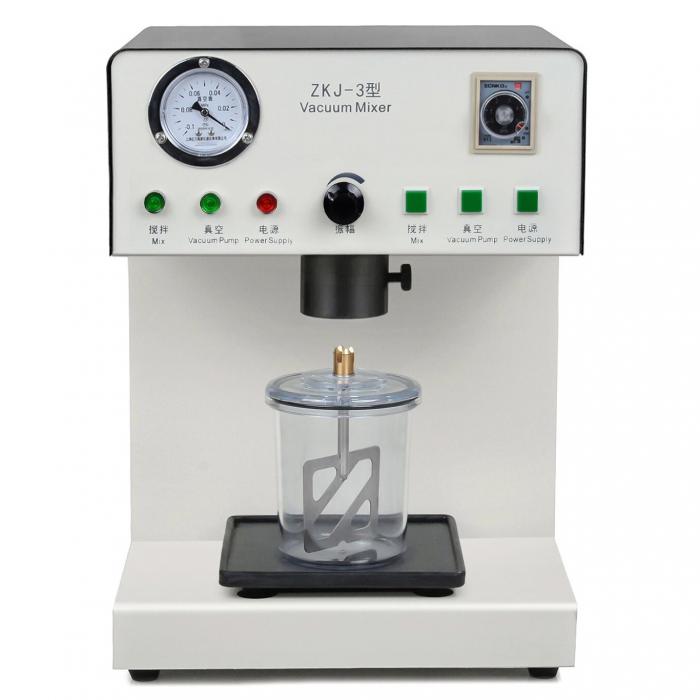 Dentallabor Vakuummischer Mischmaschine ZJK-3 mit eingebauter Vakuumpumpe, stufenlos einstellbare Mischmaschine