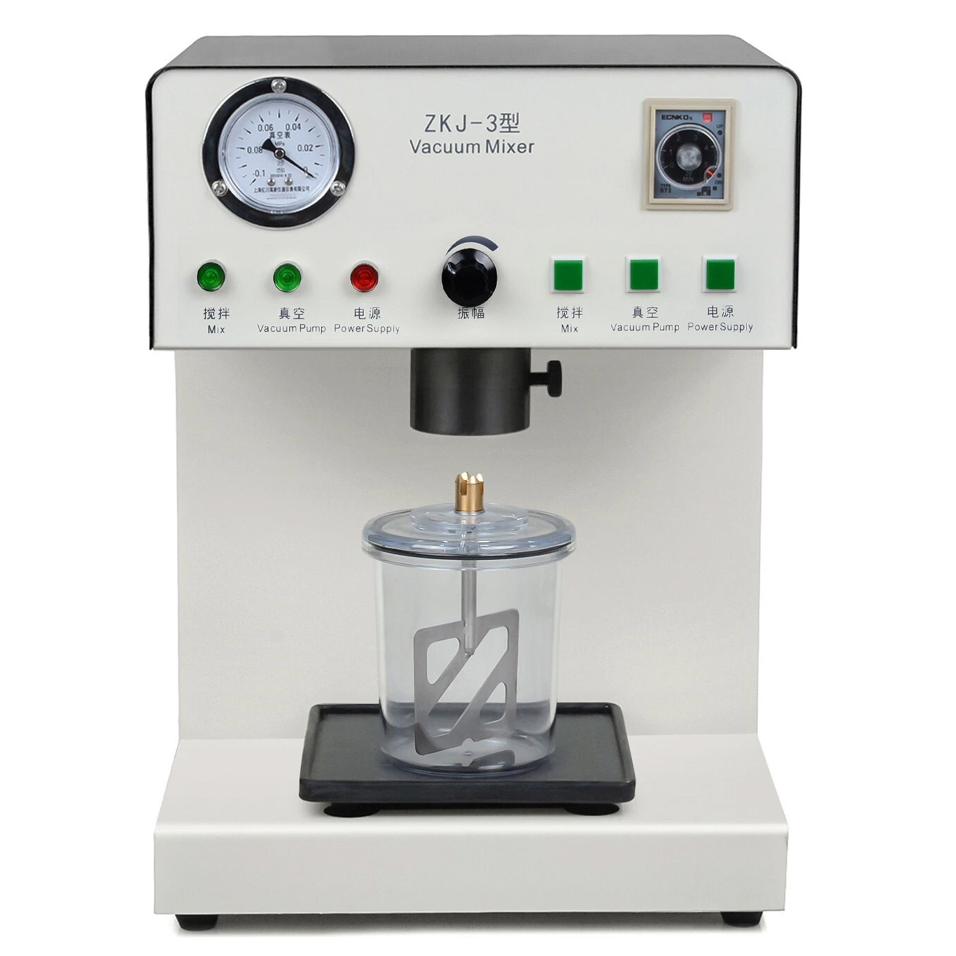 Dentallabor Vakuummischer Mischmaschine ZJK-3 mit eingebauter Vakuumpumpe, stufenlos einstellbare Mischmaschine