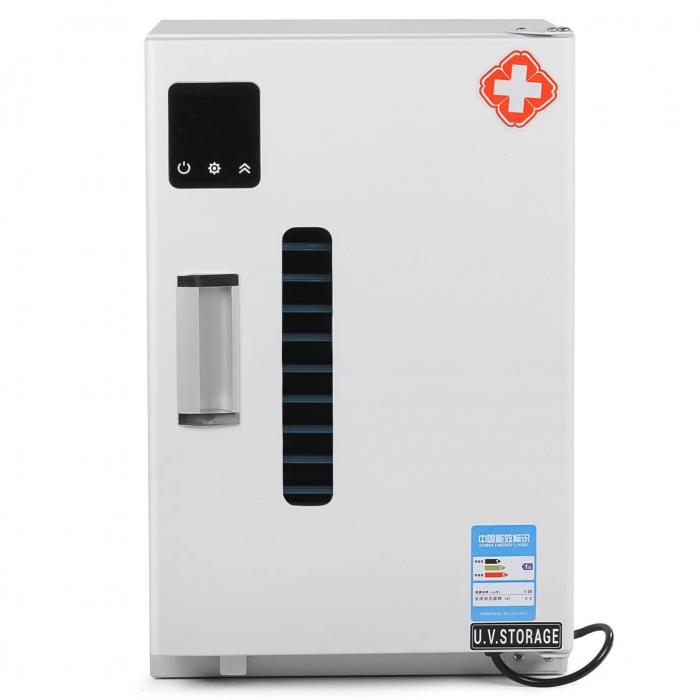 27-Liter-Dentaldesinfektionsschrank mit UV-Ozon-Sterilisator, Touchscreen und Timer