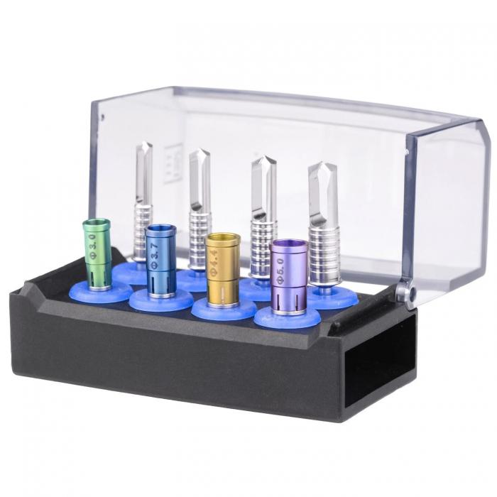 Knochenbohrer-Auffangset für Zahnärzte / Bohrerset + Trepanbohrer-Set