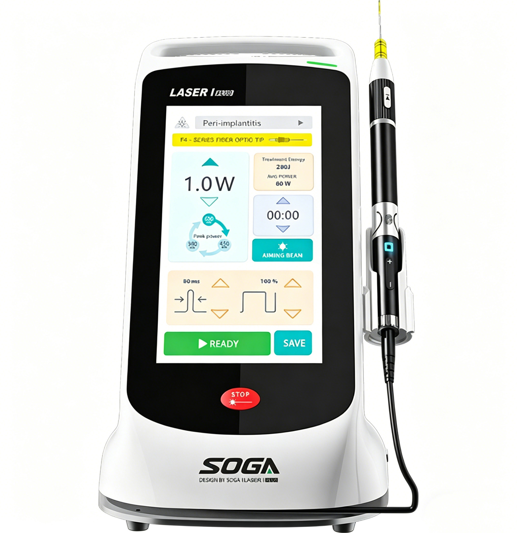 SOGA iLaser I Plus Dental-Diodenlaser-Stift mit 3 Wellenlängen, 450 nm / 635 nm / 980 nm