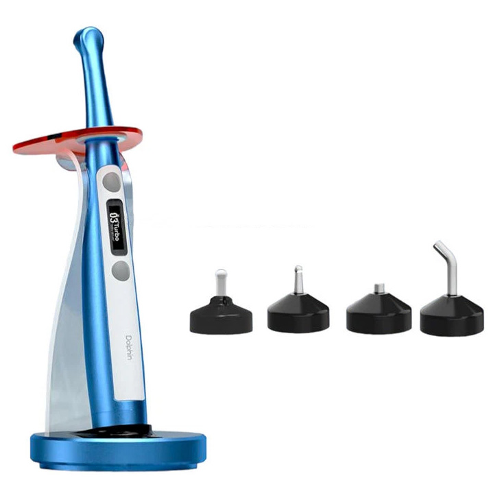 Mecco Dolphin LED-Polymerisationslampe Dental mit integriertem Radiometer und Mikro-Polymerisationslinse