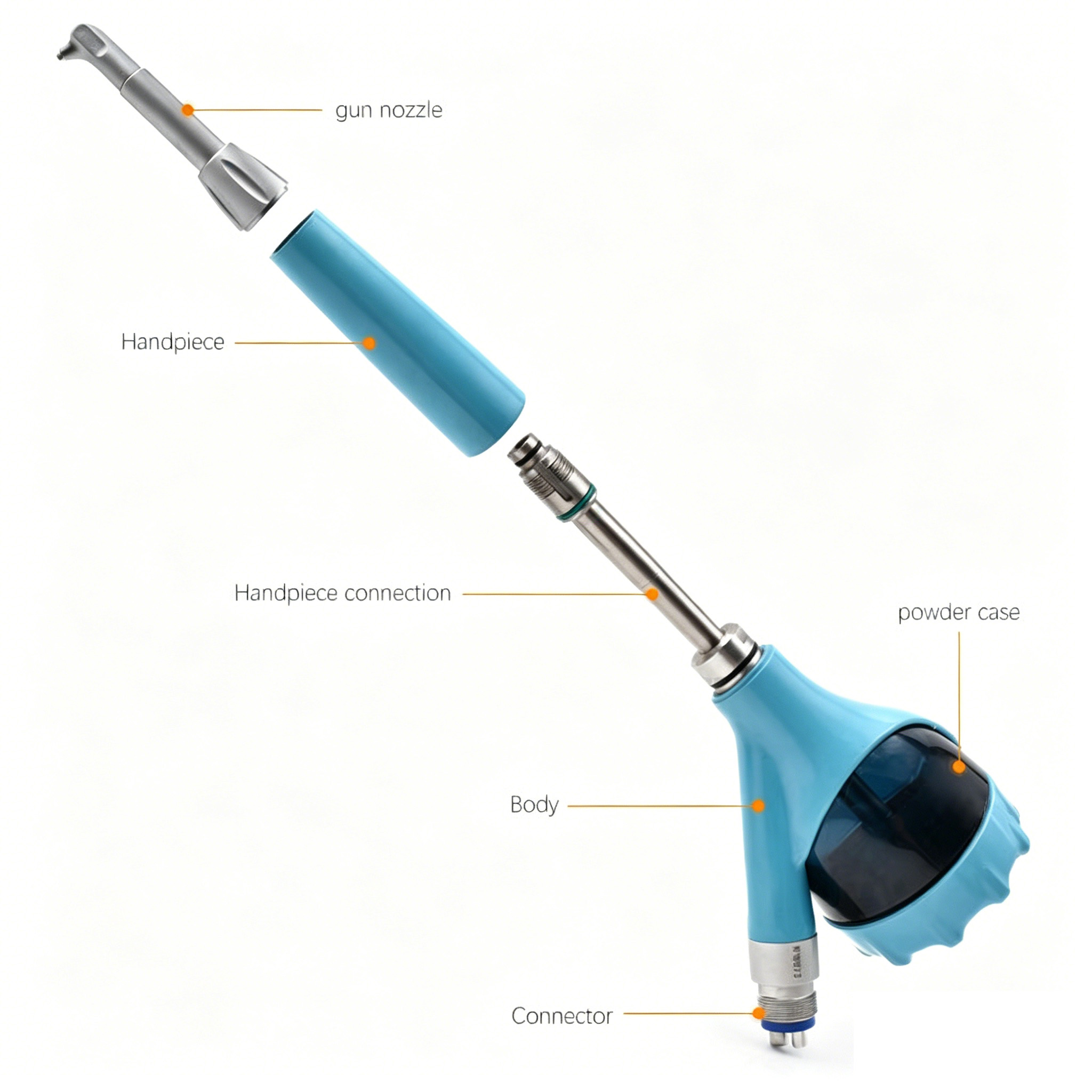 3H T7 Dental Pulverstrahlgerät Airflow Prophylaxe Handstück (Supragingival + Subgingival )