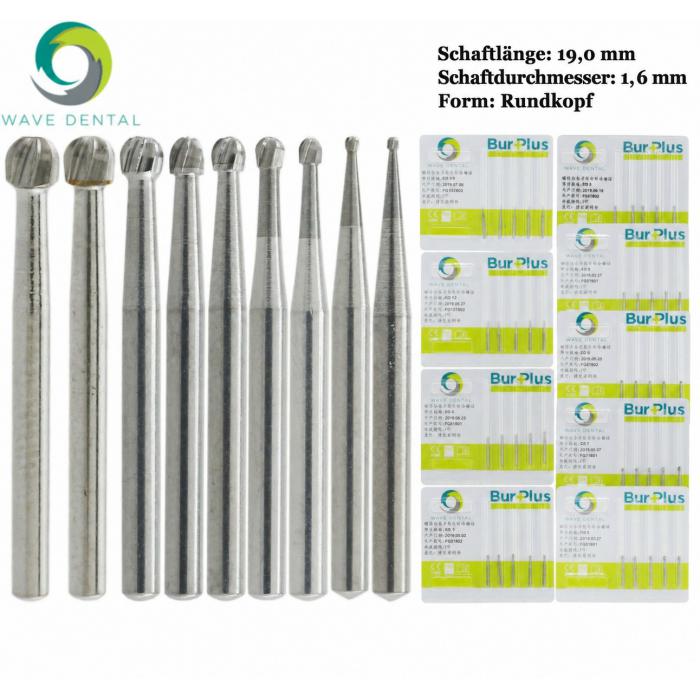 10 Stück FG 1/4 1/2 1 2 3 4 5 6 7 8# FG-Schaft Hartmetallbohrer Zahnmedizin Runder Zahnbohrer