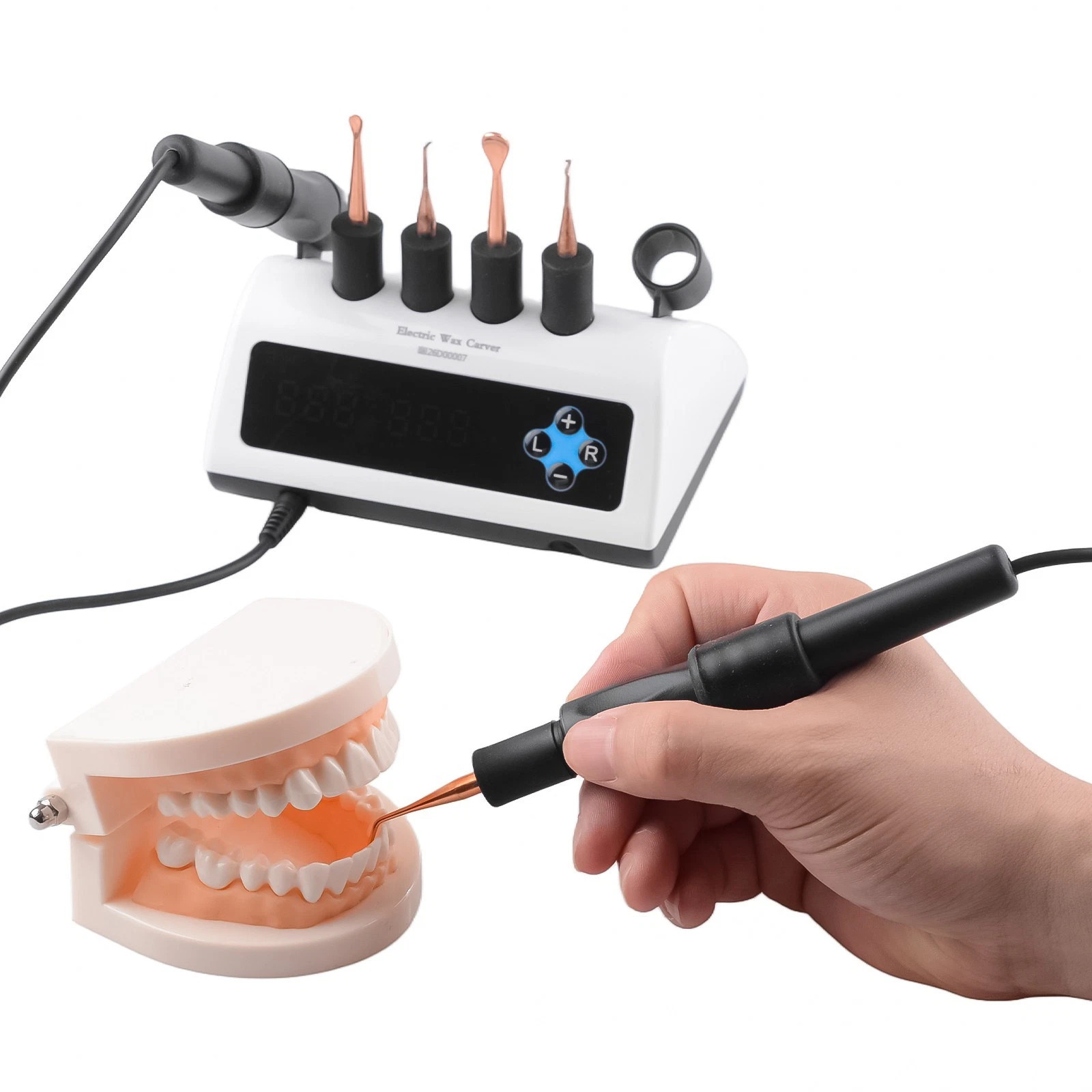 Elektrisches Dental-Wachsmesser (Doppel-stift) mit 6 Wachsspitzen zum Modellieren und Formen