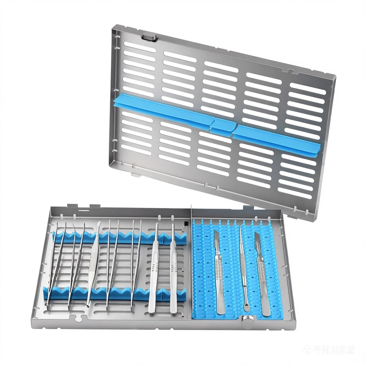 Instrumenten sterilisierkassette Typ A 280 x 205 x 32 mm (einzelne kassette für 20 instrumente)