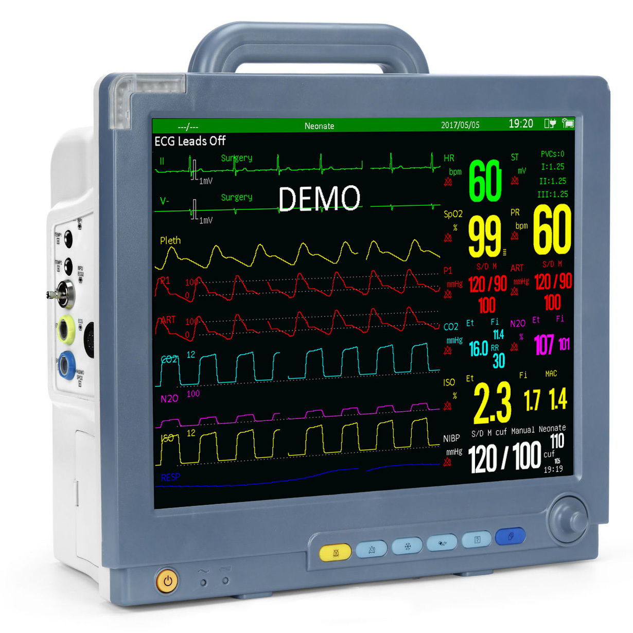 SINNOR SNP9000M 15'' Patientenmonitor mit Touchscreen und 8 Parametern