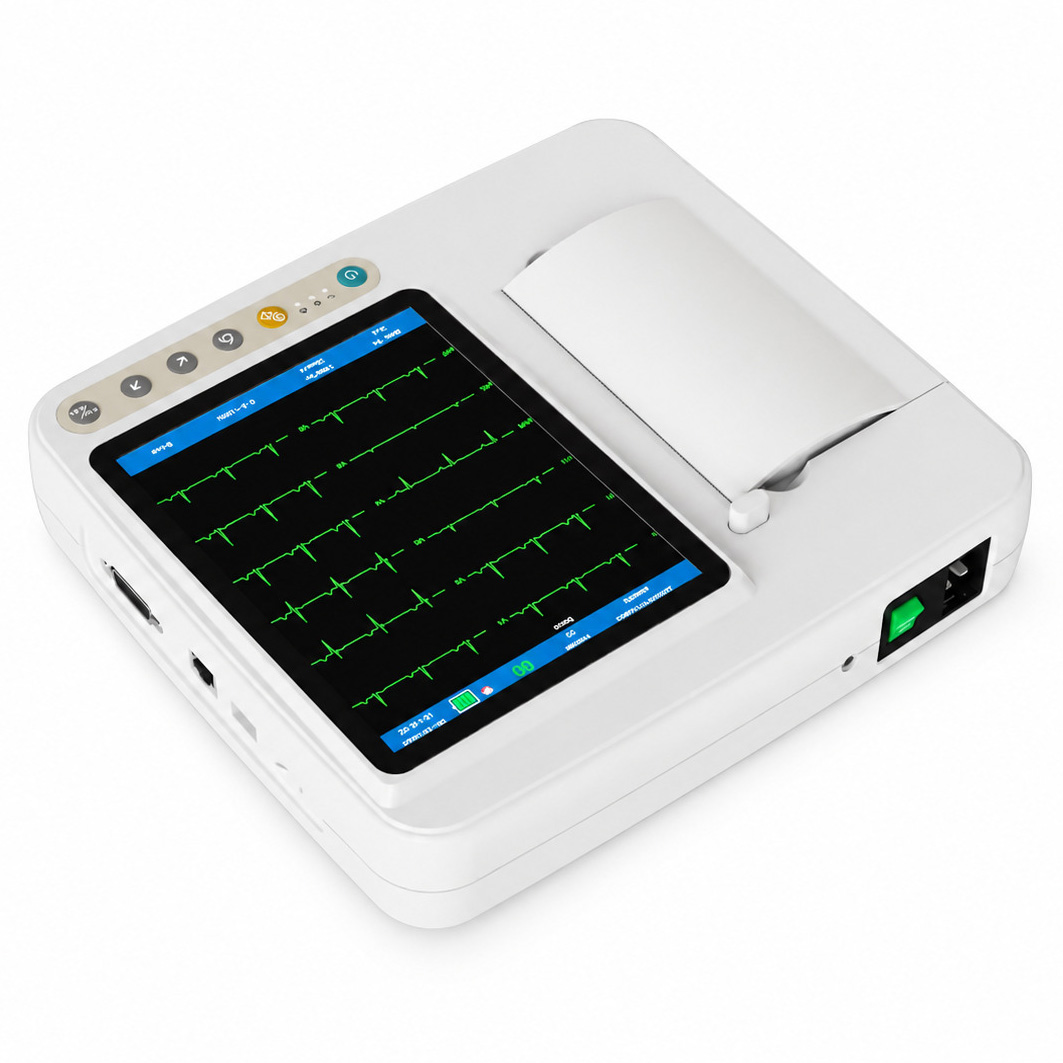 SINNOR ECG 906 12-Kanal Elektrokardiogramm (EKG-Gerät) mit 6-Kanal-Display