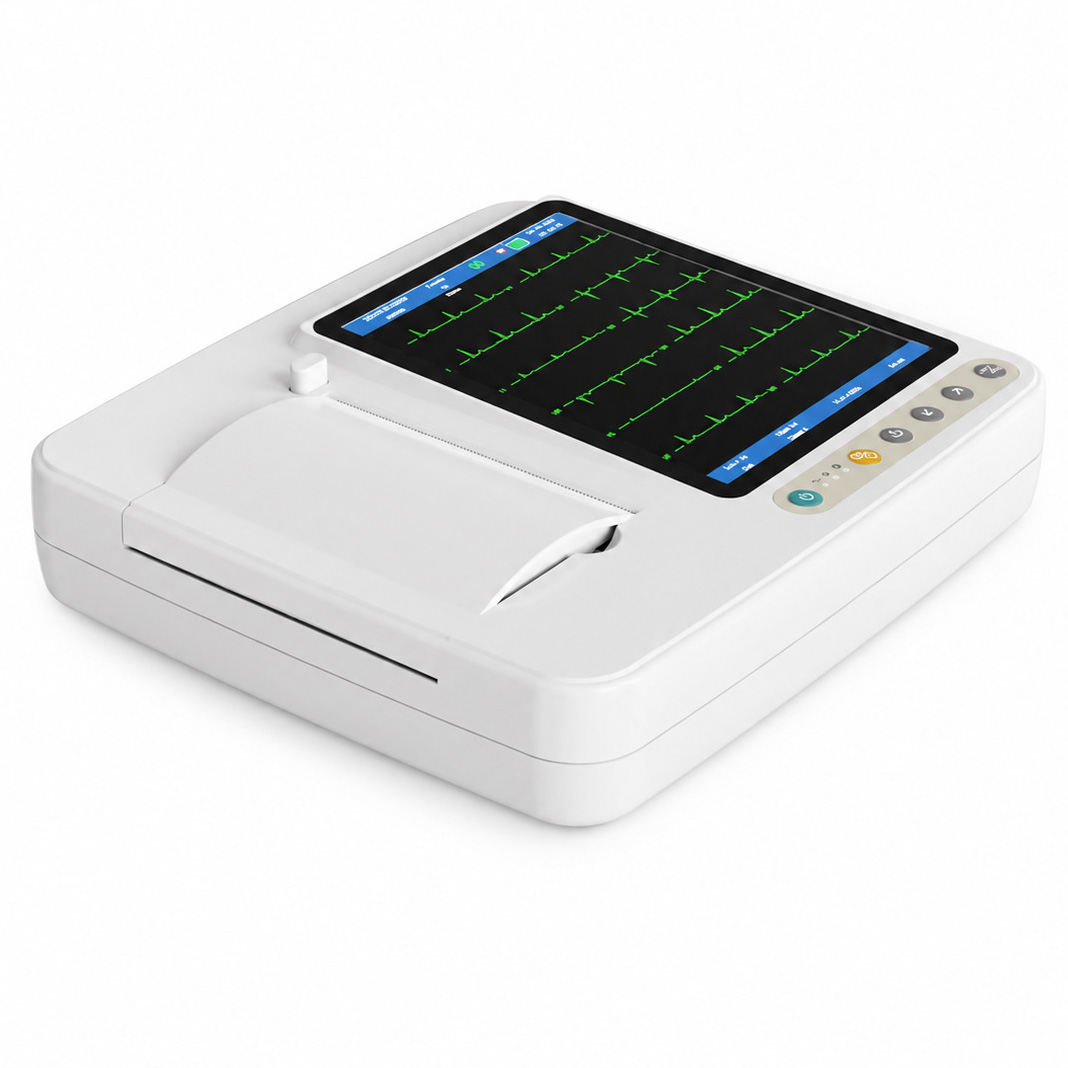 SINNOR ECG 906 12-Kanal Elektrokardiogramm (EKG-Gerät) mit 6-Kanal-Display