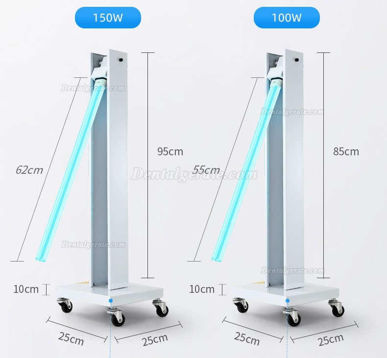 100-150 Watt Indoor Mobile Uvc Sterilisator Desinfektionslampe Keimt&ouml;tendes uv Desinfektions Lampe mit R&auml;dern