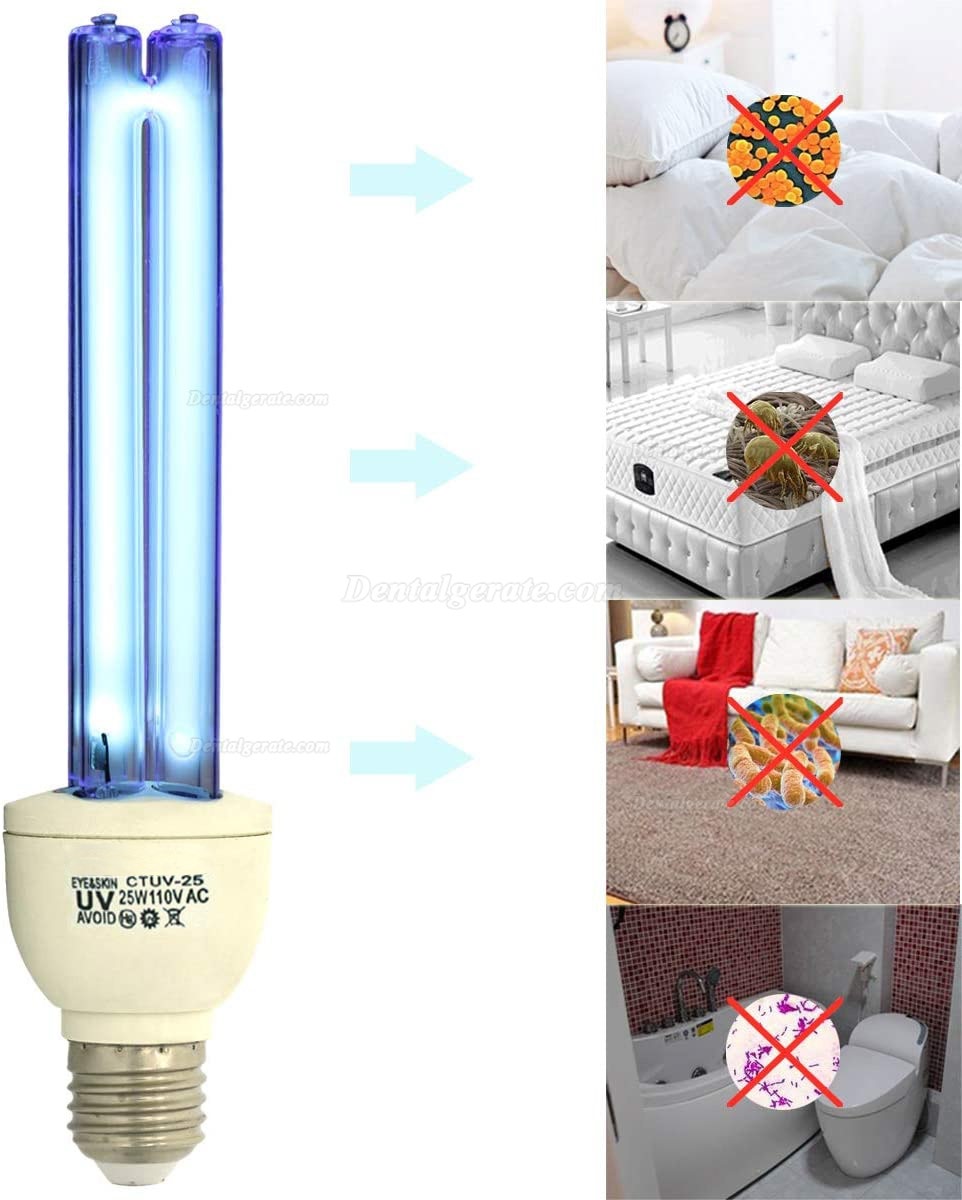 25W Quarz UVC + Ozon Keimtötende Lampe Ultraviolette Glühbirne E27 / E26 110V Reinigt die Luft 25W Quarz UVC + Ozon Keimtötende Lampe Ultraviolette Glühbirne E27 / E26 110V Reinigt die Luft