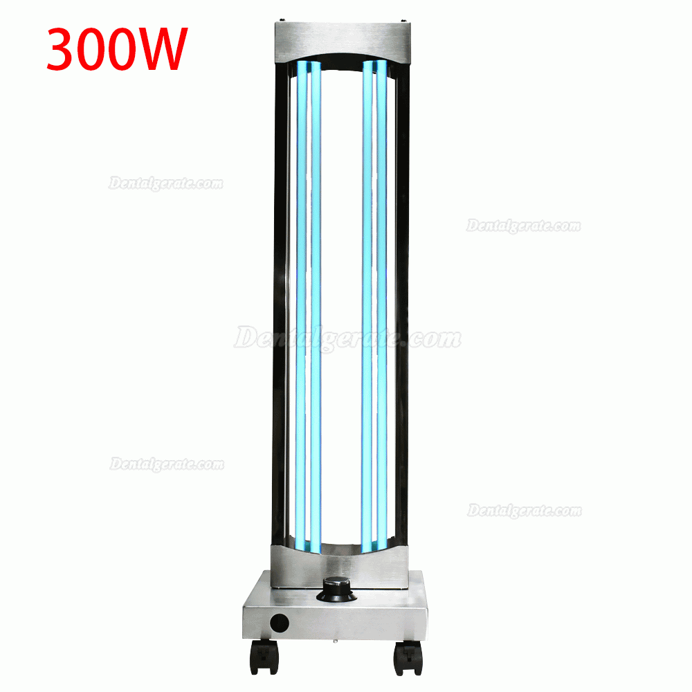 300W UV-Ozon-Sterilisator Keimt&ouml;tende Lampe UVC-Lichtwagen Edelstahl mit Radarsensoren