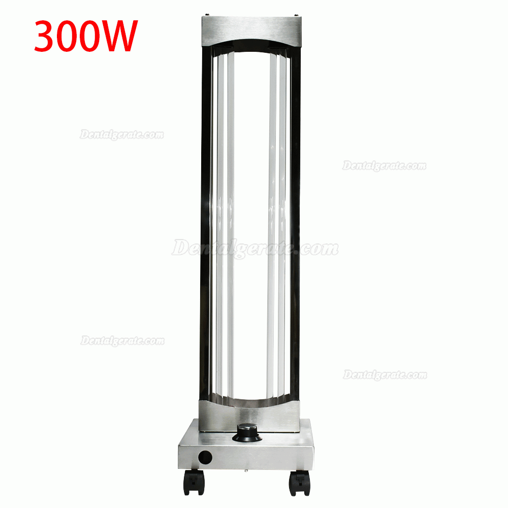 300W UV-Ozon-Sterilisator Keimt&ouml;tende Lampe UVC-Lichtwagen Edelstahl mit Radarsensoren