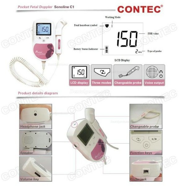 Babysound Fetus Doppler mit LCD-Anzeige Sonoline C