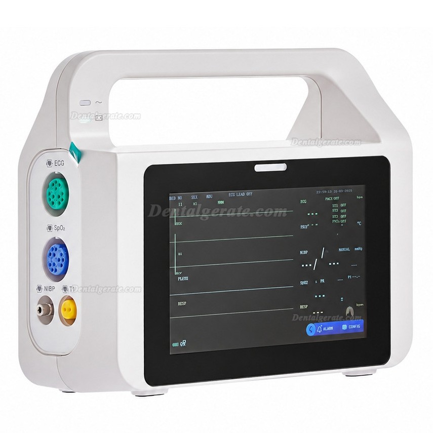 Zahn&auml;rztlicher Multiparameter-Patientenmonitor mit 5-Zoll-Touchscreen und 6-Parameter-Anzeige