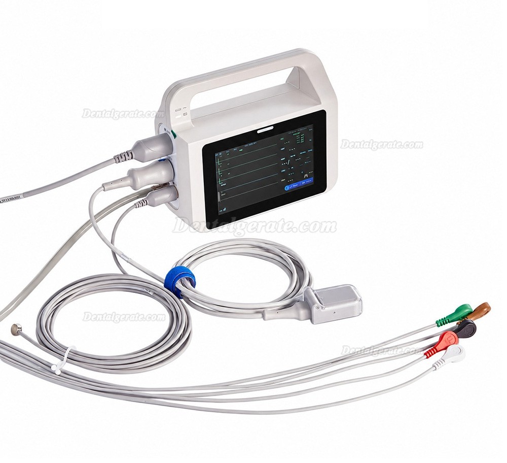 Zahn&auml;rztlicher Multiparameter-Patientenmonitor mit 5-Zoll-Touchscreen und 6-Parameter-Anzeige