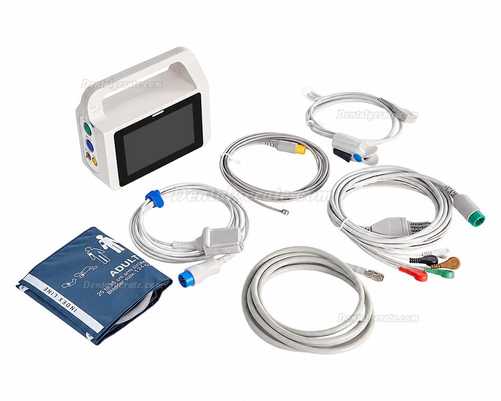Zahn&auml;rztlicher Multiparameter-Patientenmonitor mit 5-Zoll-Touchscreen und 6-Parameter-Anzeige