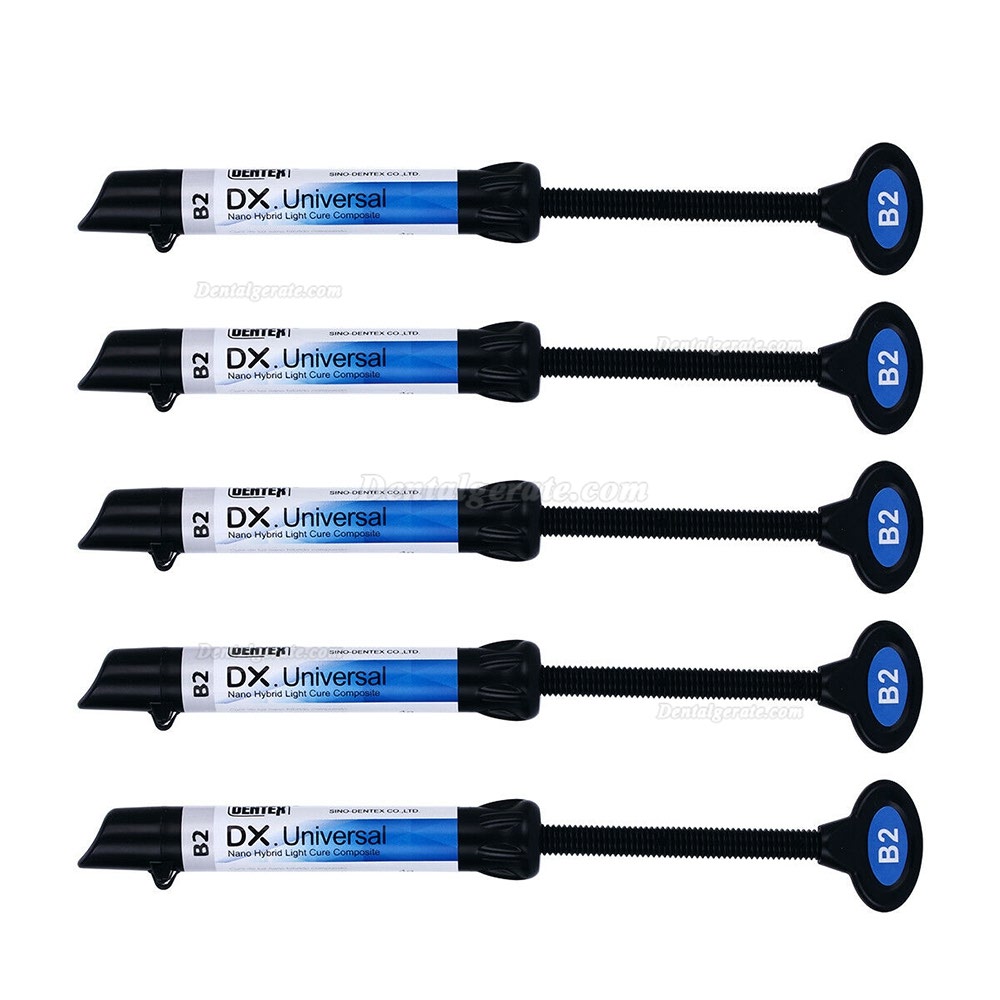 5Pcs B2 Lichthärtende Dental Hybridkunstharz Composite Syringe 5Pcs B2 Lichthärtende Dental Hybridkunstharz Composite Syringe